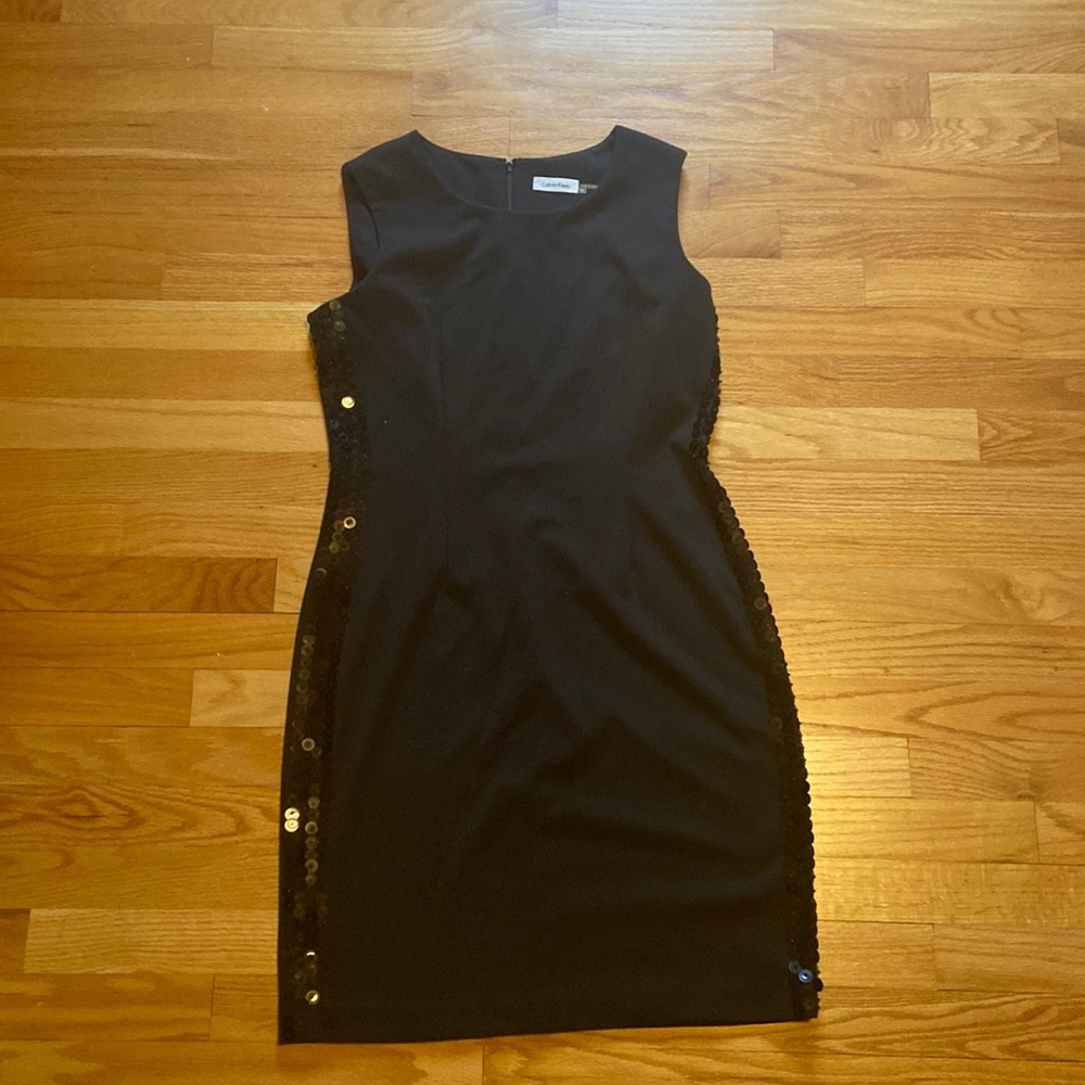 Calvin Klein Black Dres with Sparkly Sides